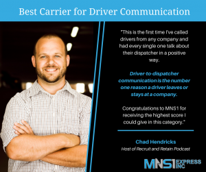 MNS1 Best Carrier for Driver Communication