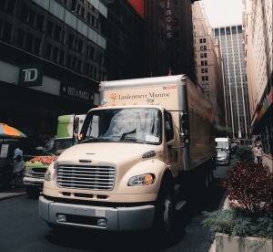 truck in the city