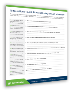 10 Questions to Ask Drivers During an Exit Interview
